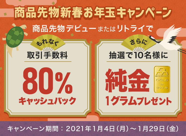 商品先物新春お年玉キャンペーン 楽天証券