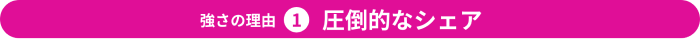 強さの理由① 圧倒的なシェア