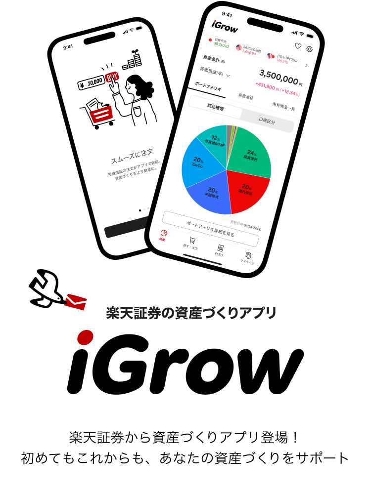 楽天証券の資産づくりアプリ「iGrow」