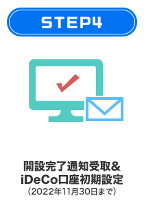 STEP4 開設完了通知受取&iDeCo口座初期設定（2022年11月30日まで）