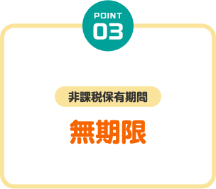 POINT03、非課税保有期間、無期限