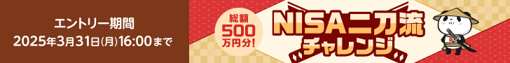 総額500万円分！NISA二刀流チャレンジ