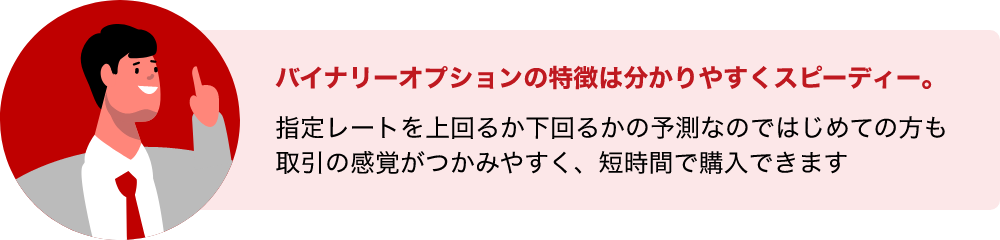 バイナリーオプションの特徴は分かりやすくてスピーディー